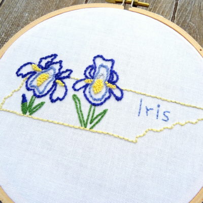 Tennessee State Flower Hand Embroidery Patten {Iris}
