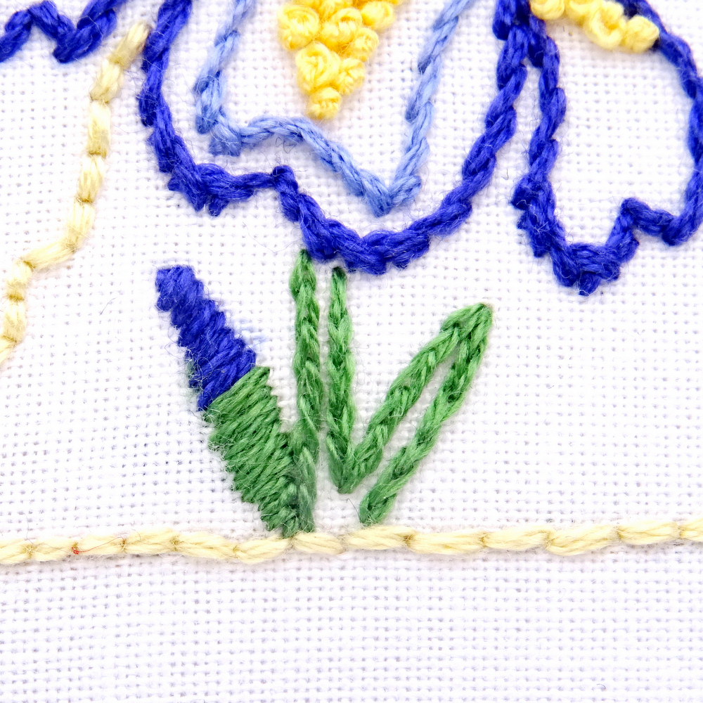 Tennessee Flower Hand Embroidery Pattern {Iris}