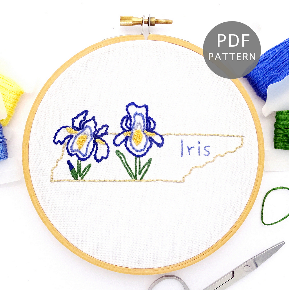 Blue and Yellow Floral 3 3/4 Embroidery Scissors