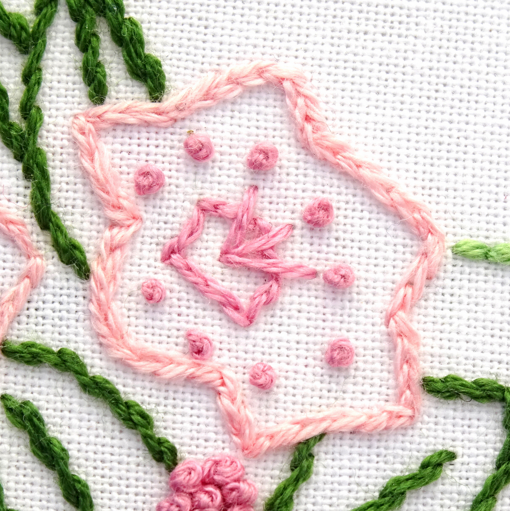 Pennsylvania State Flower Hand Embroidery Pattern {Mountain Laurel}