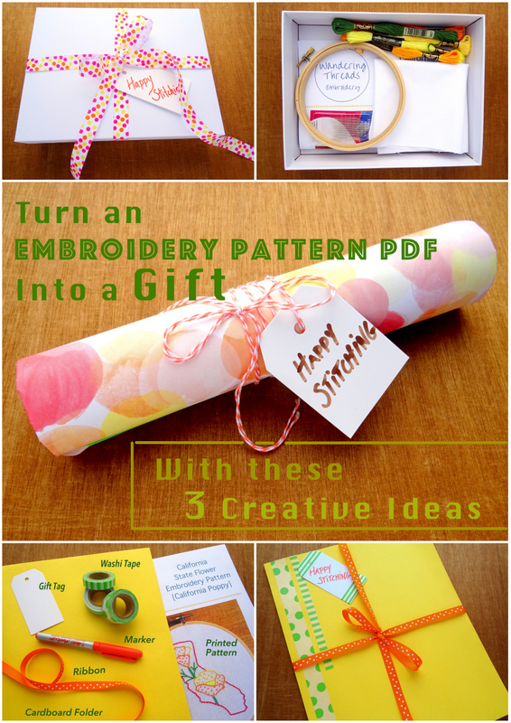 Embroidery Pattern PDF Gift