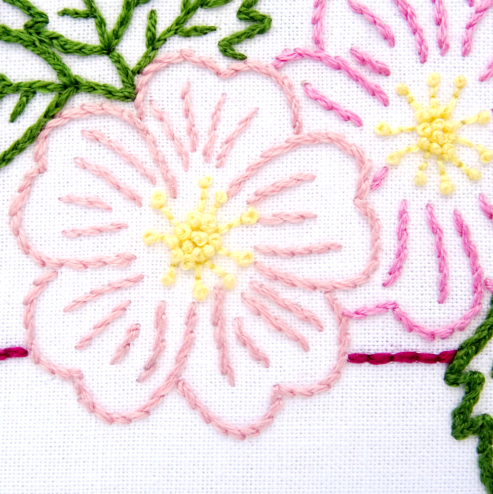 North Dakota Flower Hand Embroidery Pattern {Wild Prairie Rose ...
