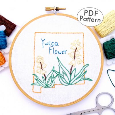 New Mexico Flower Hand Embroidery Pattern {New Mexico}