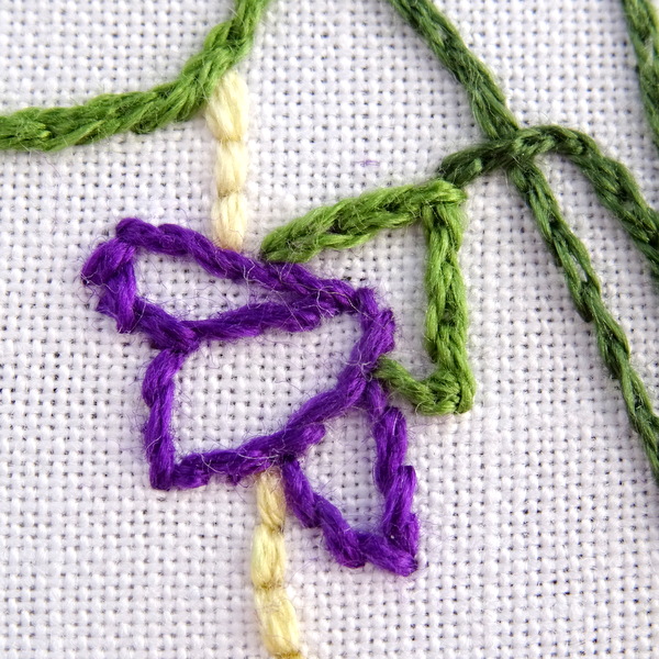 Wisconsin State Flower Hand Embroidery Patten {Wood Violet}