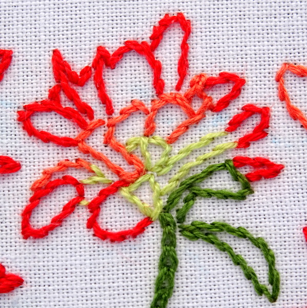 Wyoming State Flower Hand Embroidery Patten {Indian Paintbrush}