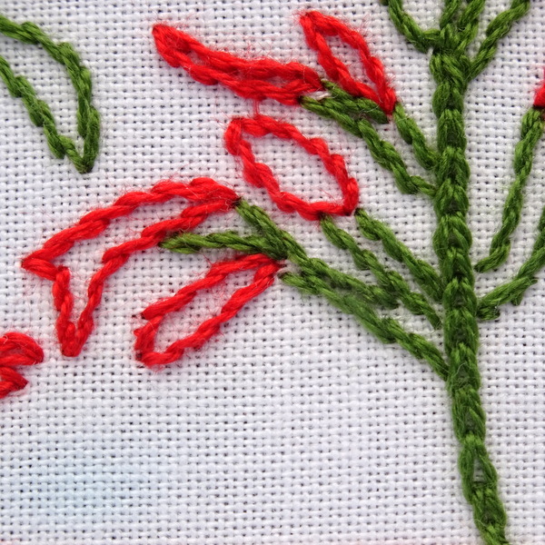 Wyoming State Flower Hand Embroidery Patten {Indian Paintbrush}