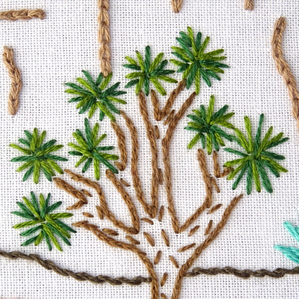 Joshua Tree National Park Hand Embroidery Pattern