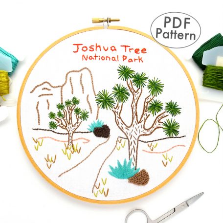 Joshua Tree National Park Hand Embroidery Pattern