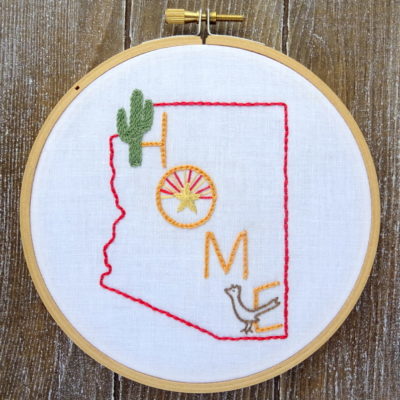 Arizona State HOME Hand Embroidery Pattern