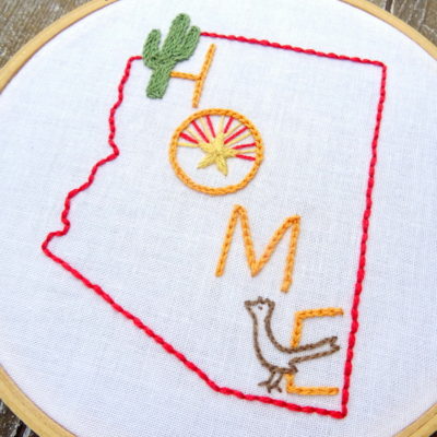Arizona State HOME Hand Embroidery Pattern