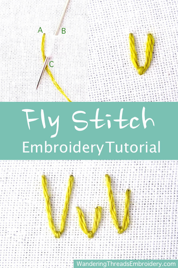 Fly Stitch Embroidery Tutorial