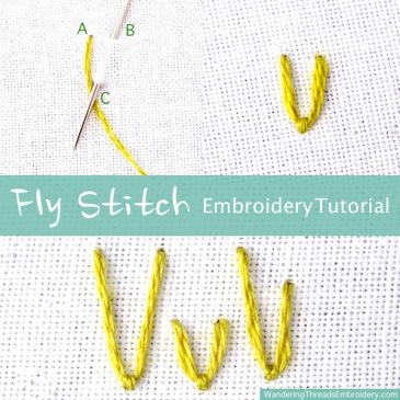 Fly Stitch Embroidery Tutorial