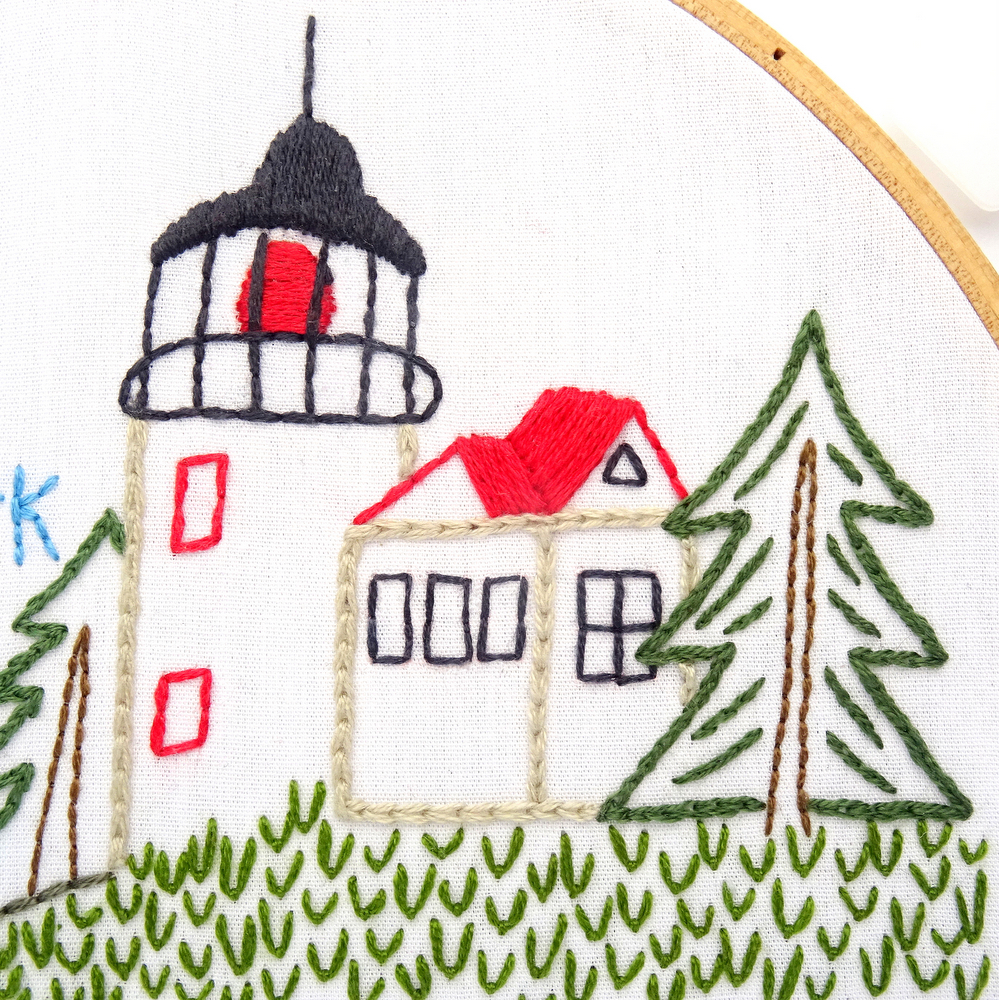 Acadia National Park Embroidery Pattern