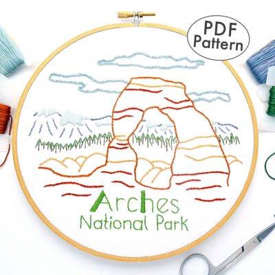 Arches National Park Hand Embroidery Pattern