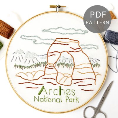 Arches National Park Hand Embroidery Pattern