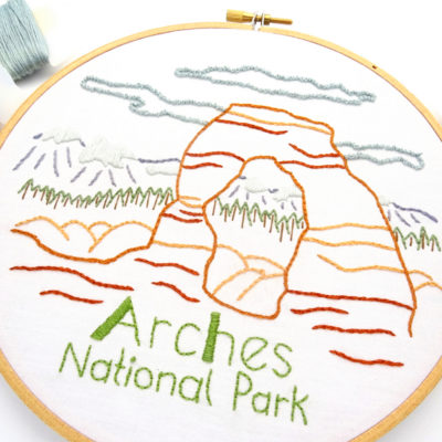 Arches National Park Hand Embroidery Pattern