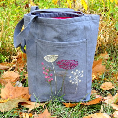 Wildflower Embroidery Tote Bag Pattern
