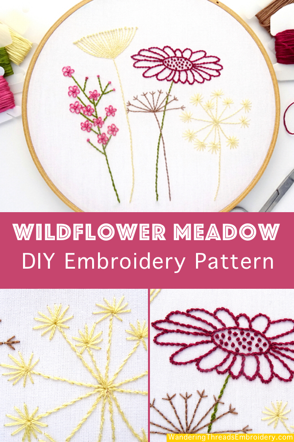 Wildflower Hand Embroidery Pattern