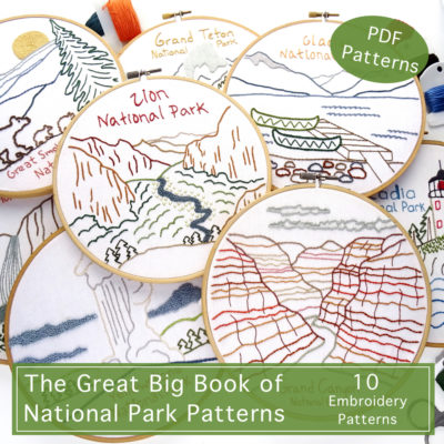 National Park Hand Embroidery Patterns Ebook