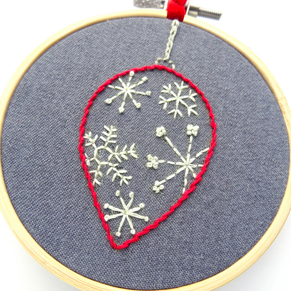 Snowflake Ornament Set Hand Embroidery Pattern