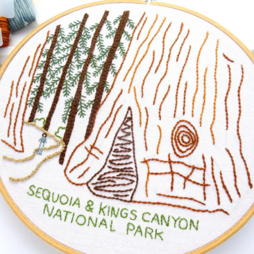 Sequoia & Kings Canyon National Park Hand Embroidery Pattern