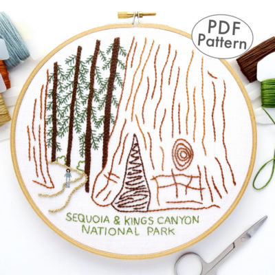 Sequoia & Kings Canyon National Park Hand Embroidery Pattern