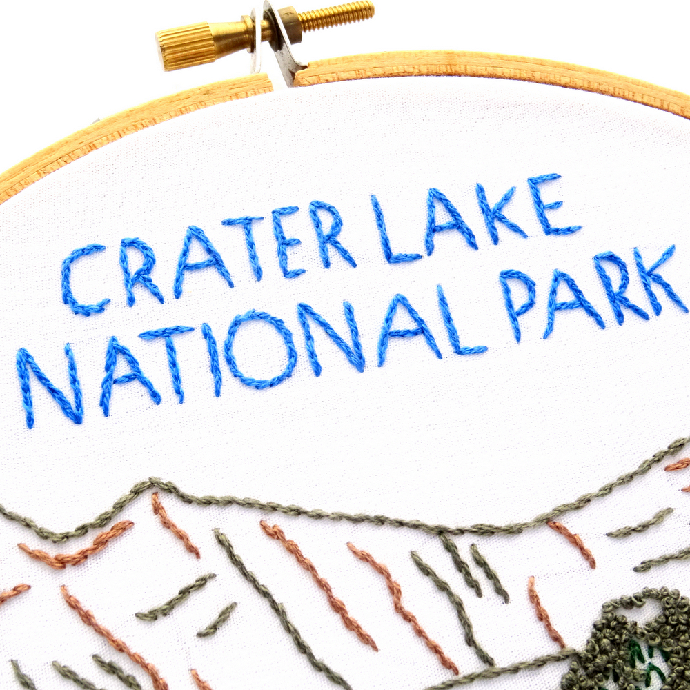 Crater Lake National Park Hand Embroidery Pattern
