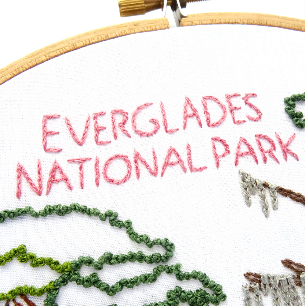 Everglades National Park Hand Embroidery Pattern