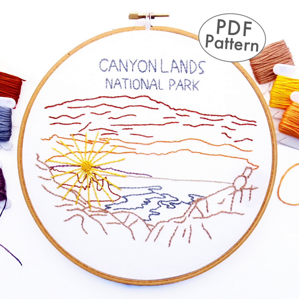 Canyonlands National Park Hand Embroidery Pattern