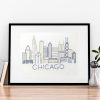 Chicago Skyline Hand Embroidery Pattern - Wandering Threads Embroidery