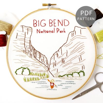 Big Bend National Park Hand Embroidery Pattern