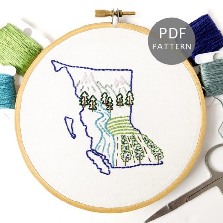 British Columbia Hand Embroidery Pattern