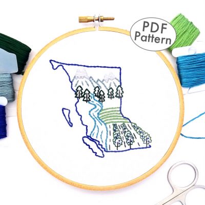 British Columbia Hand Embroidery Pattern