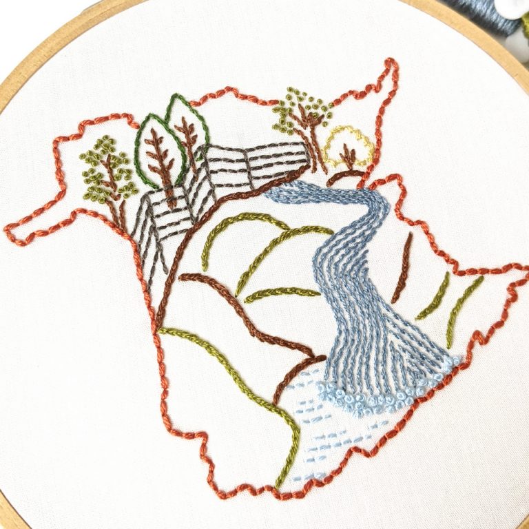 New Brunswick Hand Embroidery Pattern Wandering Threads Embroidery