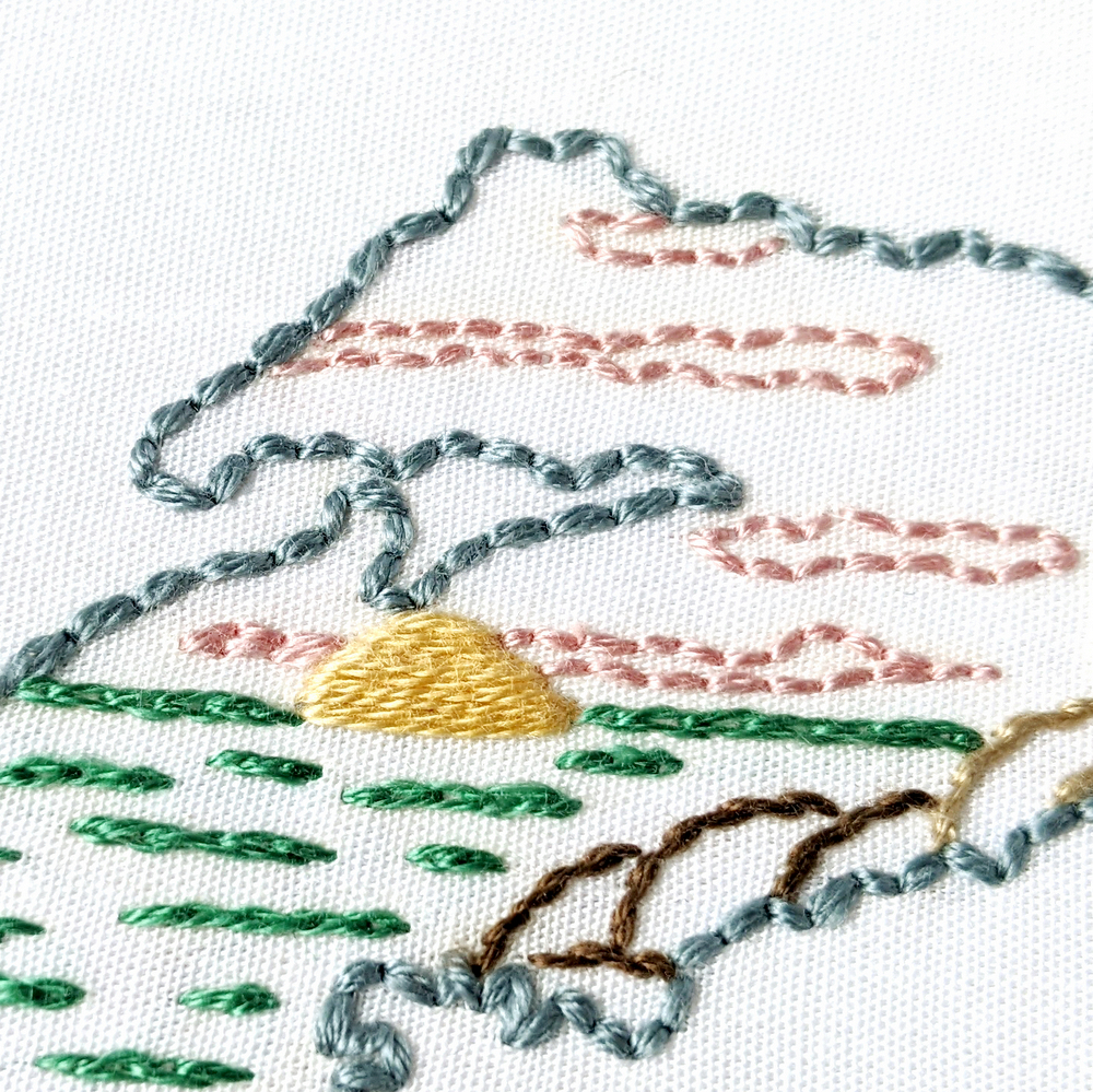 Double cross stitch for hand embroidery