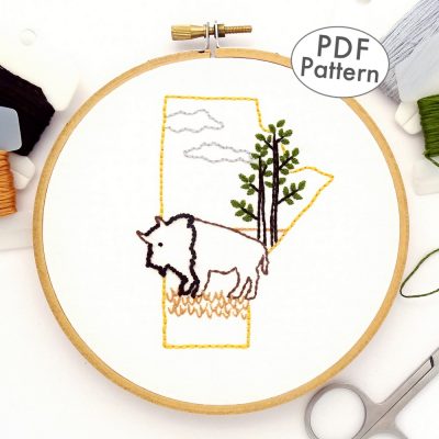 Manitoba Hand Embroidery Pattern