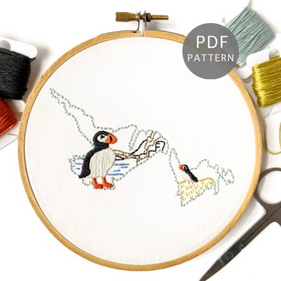 Newfoundland & Labrador Hand Embroidery Pattern