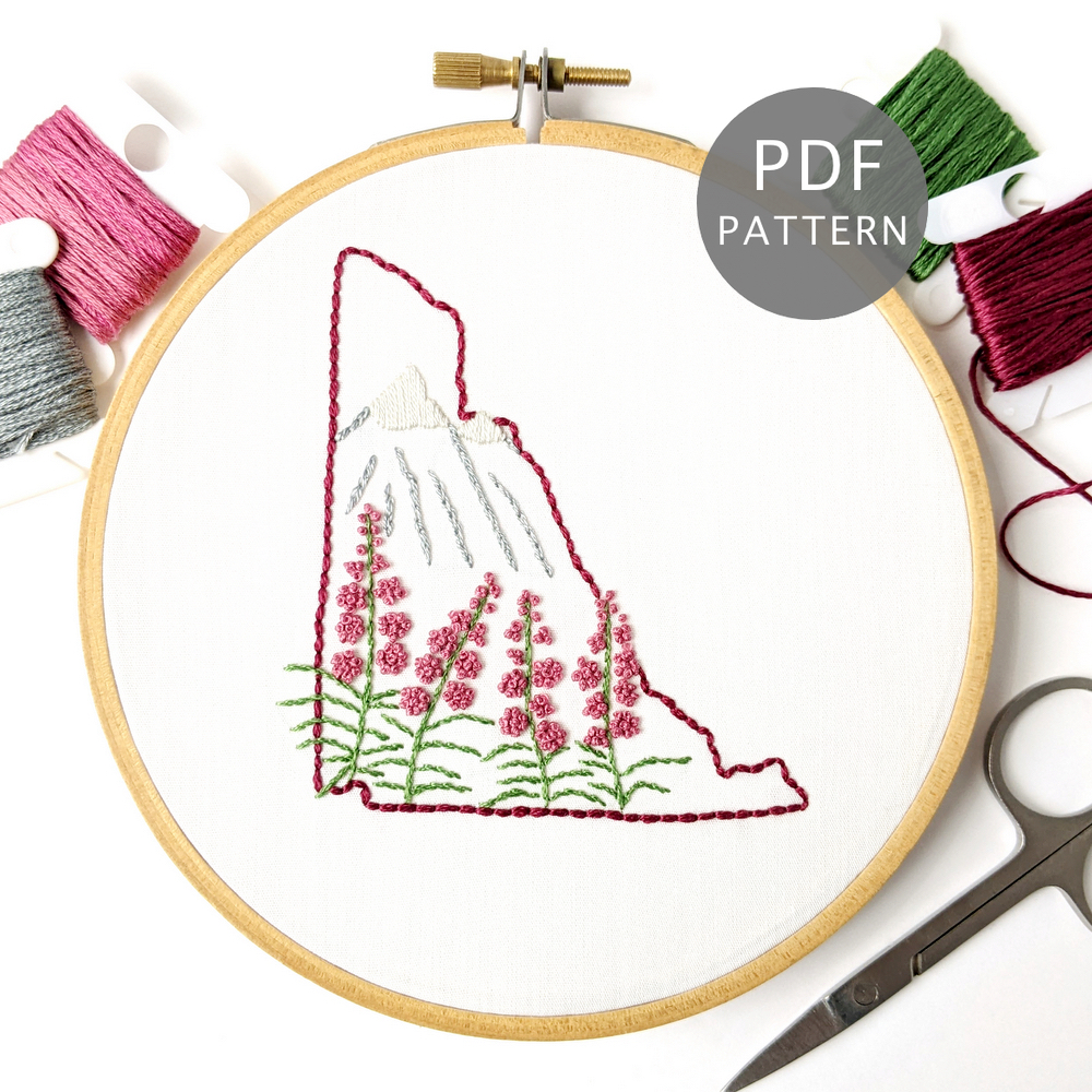 Yukon Hand Embroidery Pattern - Wandering Threads Embroidery