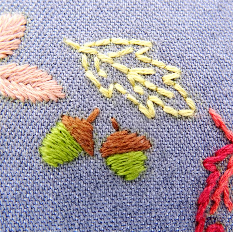 Autumn Wreath Hand Embroidery Pattern - Wandering Threads Embroidery