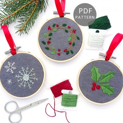 Botanical Ornament Set Hand Embroidery Pattern