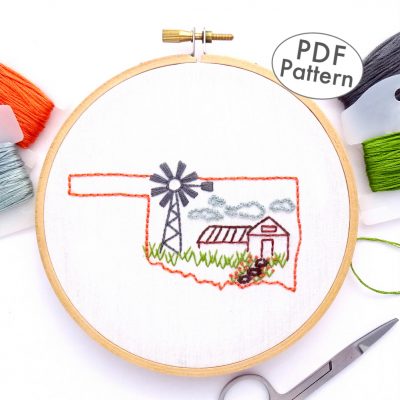 Oklahoma Hand Embroidery Pattern