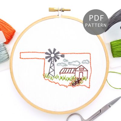 Oklahoma Hand Embroidery Pattern