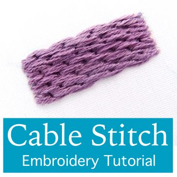 Cable Stitch Embroidery Tutorial