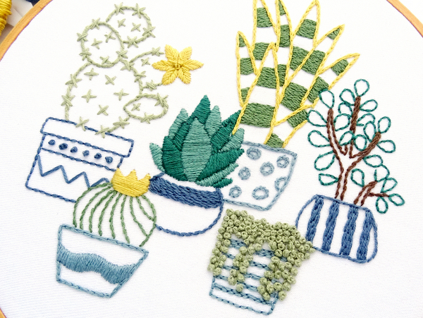 Desert Garden Hand Embroidery Pattern