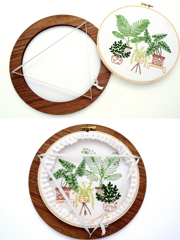 CIRCLE Embroidery FRAME. Hand Embroidery Frame. Cross Stitch Frame. Vintage  Fabric Display. Embroidery Hoop Frame. Hoop Alternative. 