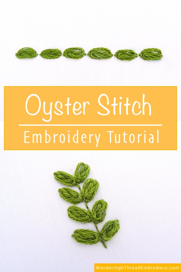 Oyster Stitch Embroidery Tutorial