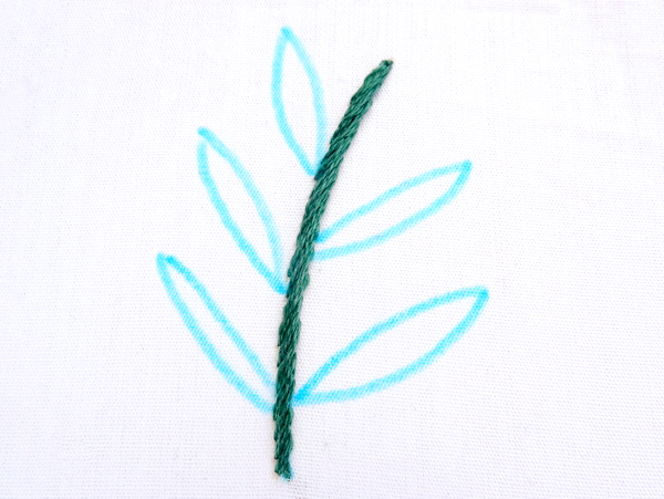 Rope Stitch Leaves