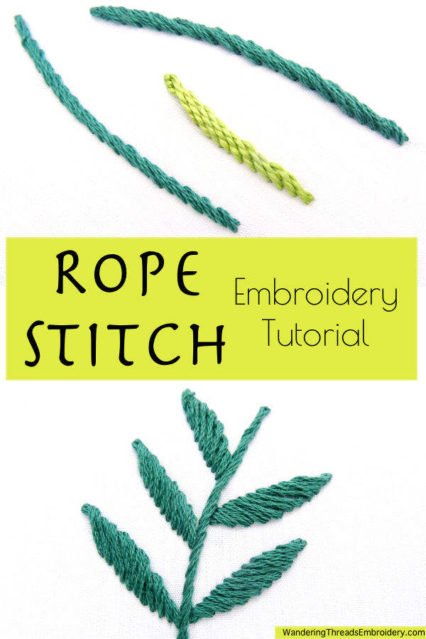 Rope Stitch Embroidery Tutorial