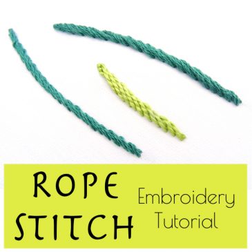 Rope Stitch Embroidery Tutorial
