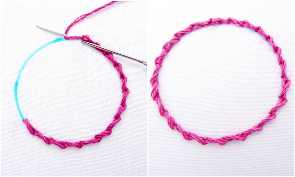 Twisted Chain Stitch Embroidery Tutorial